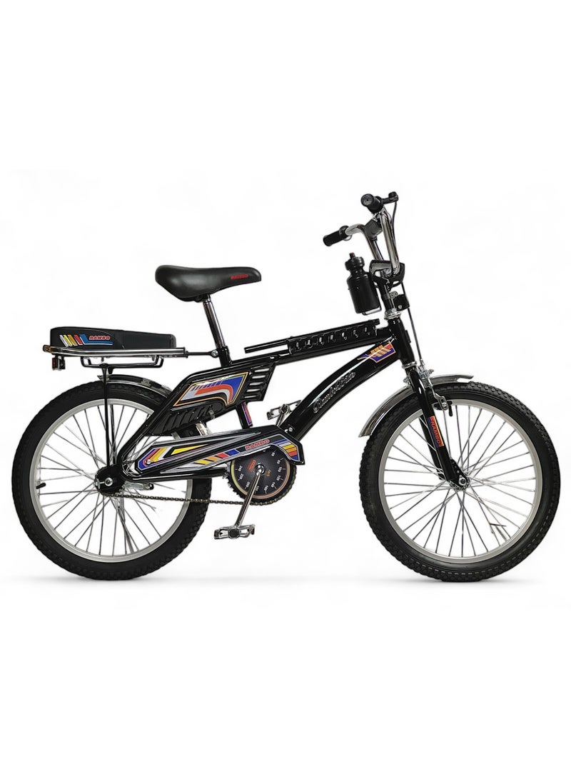 AL BADER Rambo Kids Bicycle 20 Inch with Dual Seats, Freestyle Indonesian Design Bike for Boys and Girls, Strong Steel Frame, Air-Filled Tires, Front and Rear Brake System, Adjustable Seat, Non-Slip Pedals, Comfortable and Safe Outdoor Riding Bike  Ages 8+ - Image 1